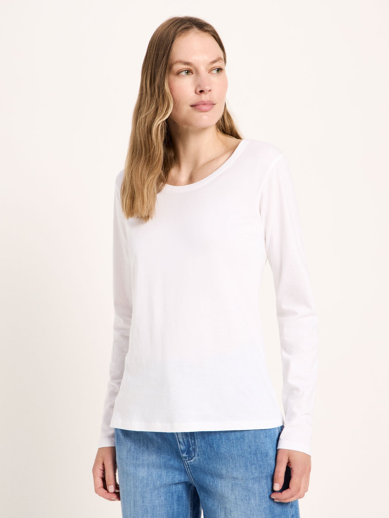 marlowe nature Langarmshirt Langarmshirt lavender blue 34 Bio-Baumwolle