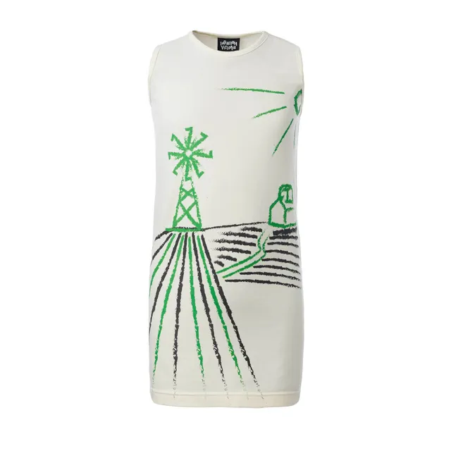 Infantium Victoria T-Shirt Kleid Windmühle weiß 128