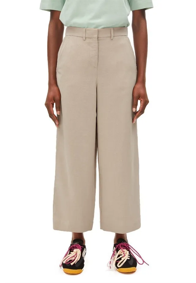 Armedangels Caarunus Lino Hose sandstone weites Leinen