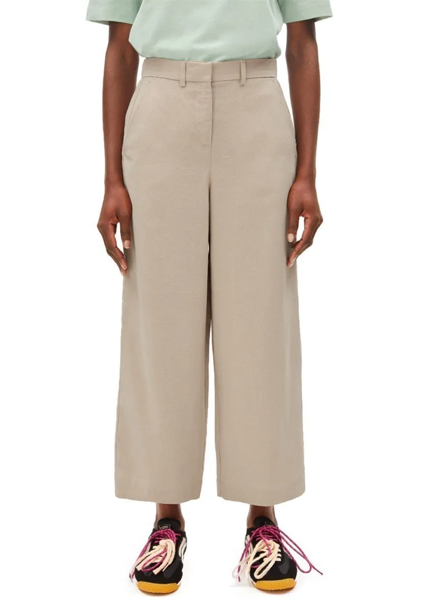 Armedangels Caarunus Lino Hose sandstone weites Leinen