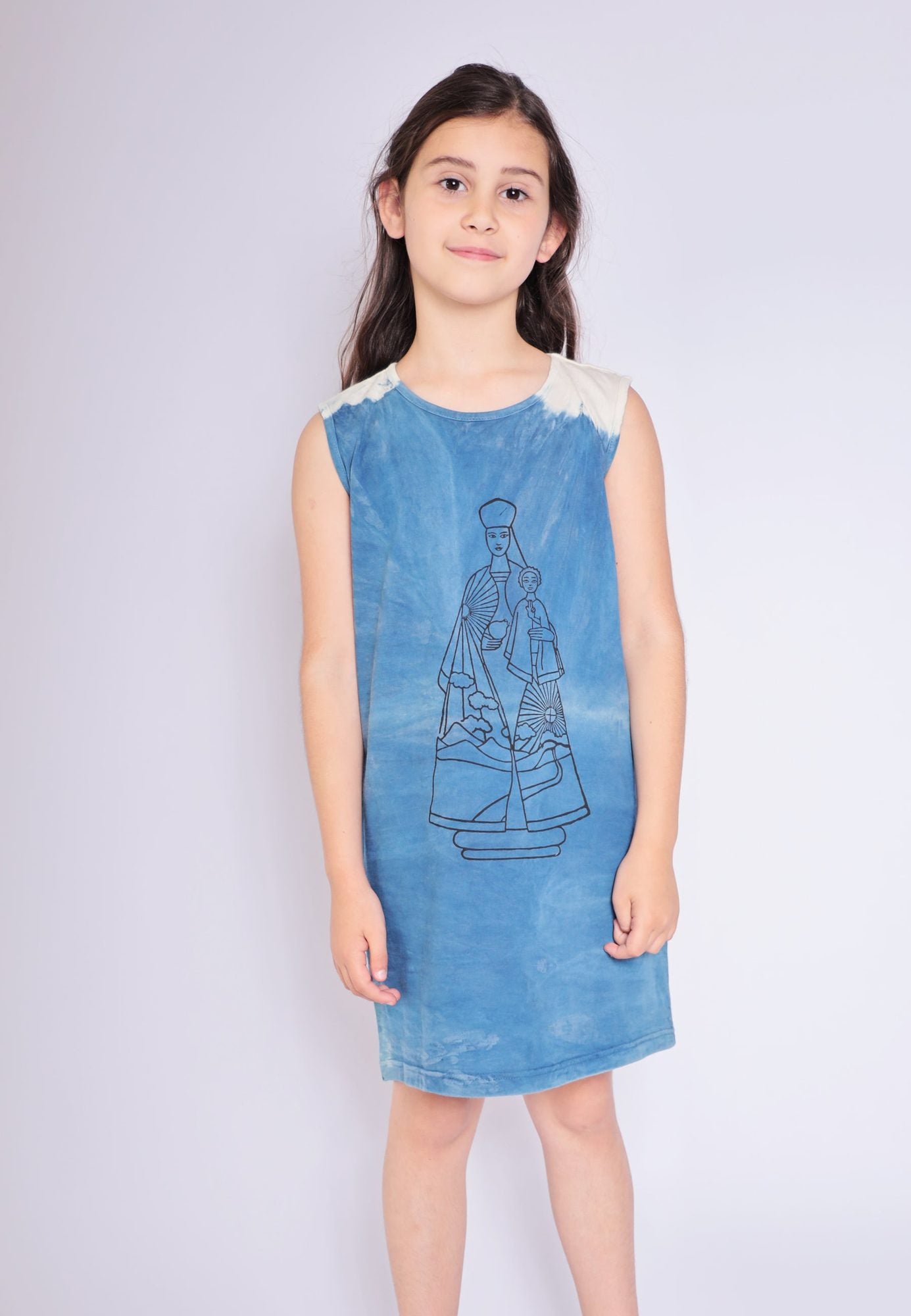 Infantium Victoria Artisanal T-Shirt Dress Kleid Indigo Baumwolle