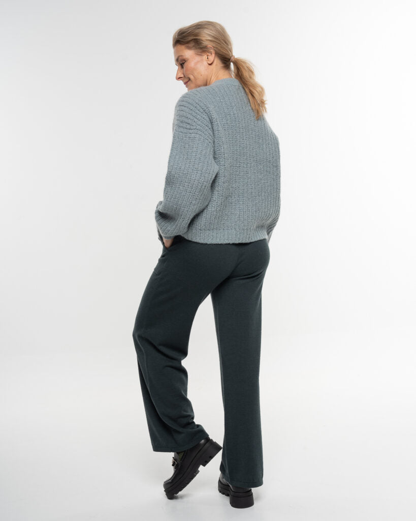 Marlowe Nature Cot-Wool Strickhose blackgreen Wolle