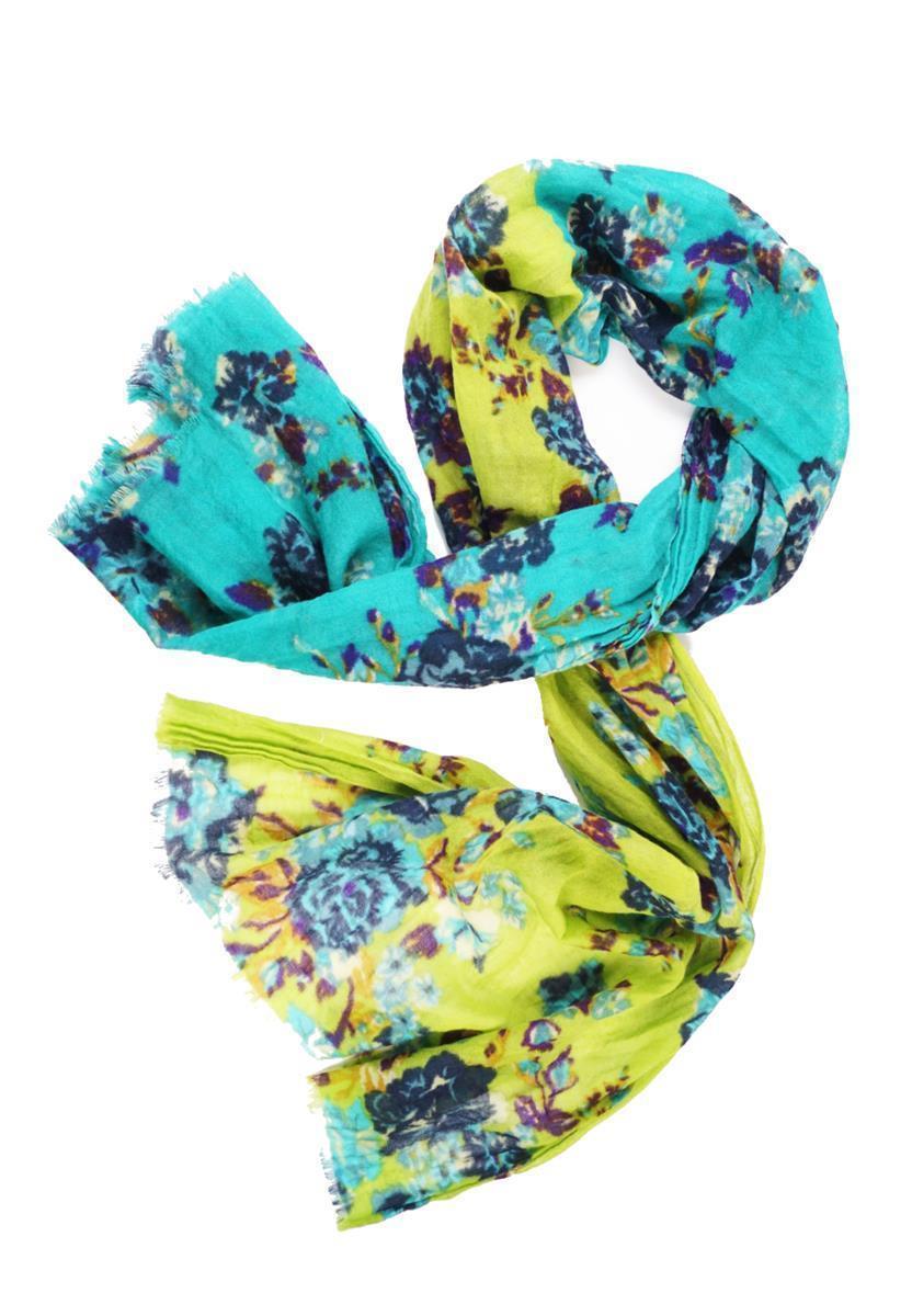 marlowe nature Schal PR 1042 Wollschal 60x180 turquoise-red