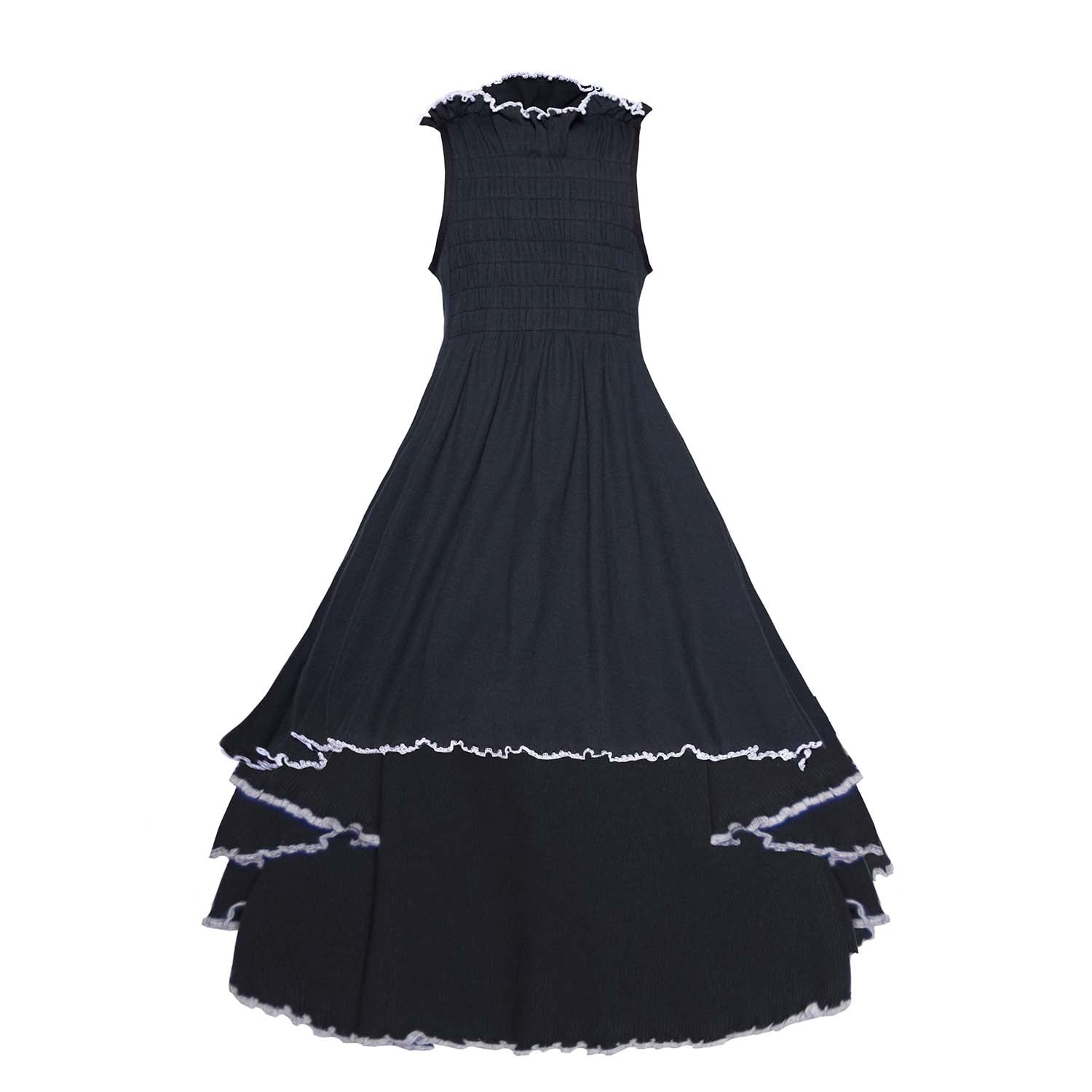 Infantium Victoria Raven Kleid Schwarz Baumwolle lang