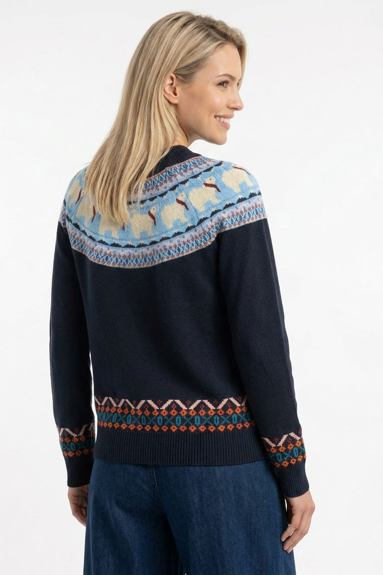 marlowe nature Fairisle Sweater Polar Bear black beauty Bio