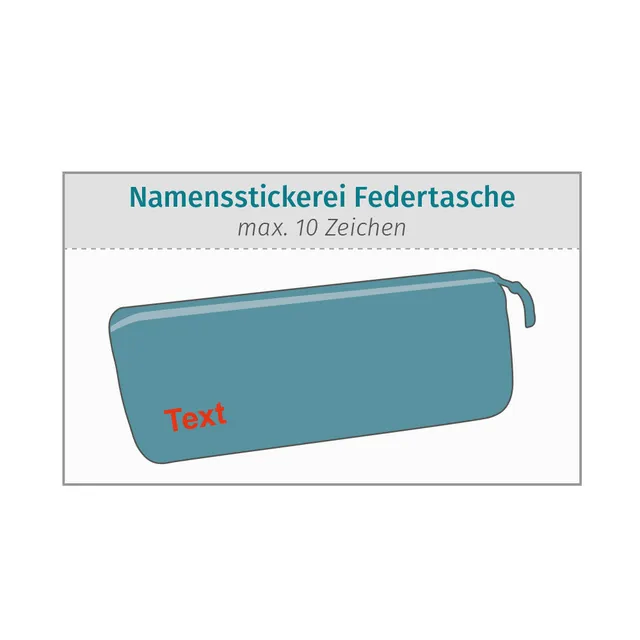 Pantolinos Federtasche Namensstickerei Motiv Stick
