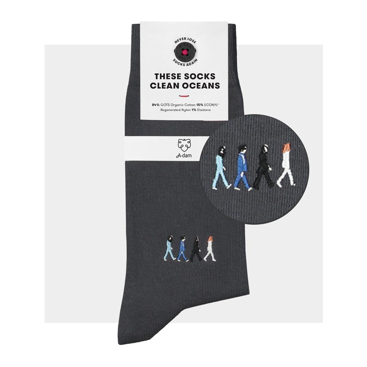 marlowe nature Onno Socken Onno grey 36-40 Bio-Baumwolle Stick