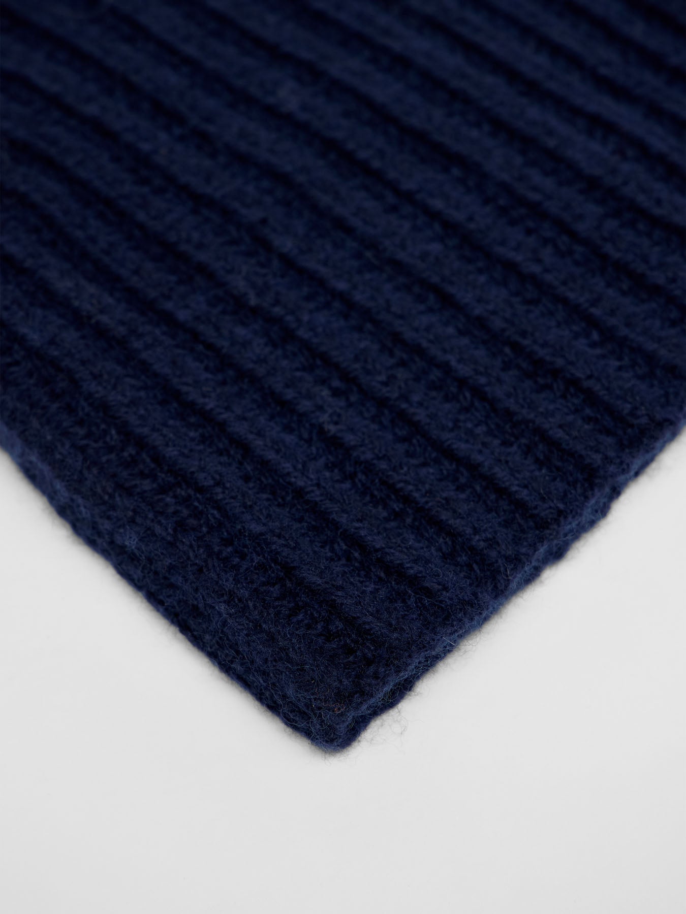 marlowe nature Rippenkragen Strickkragen Bio-Wolle midnight Einheitsgr