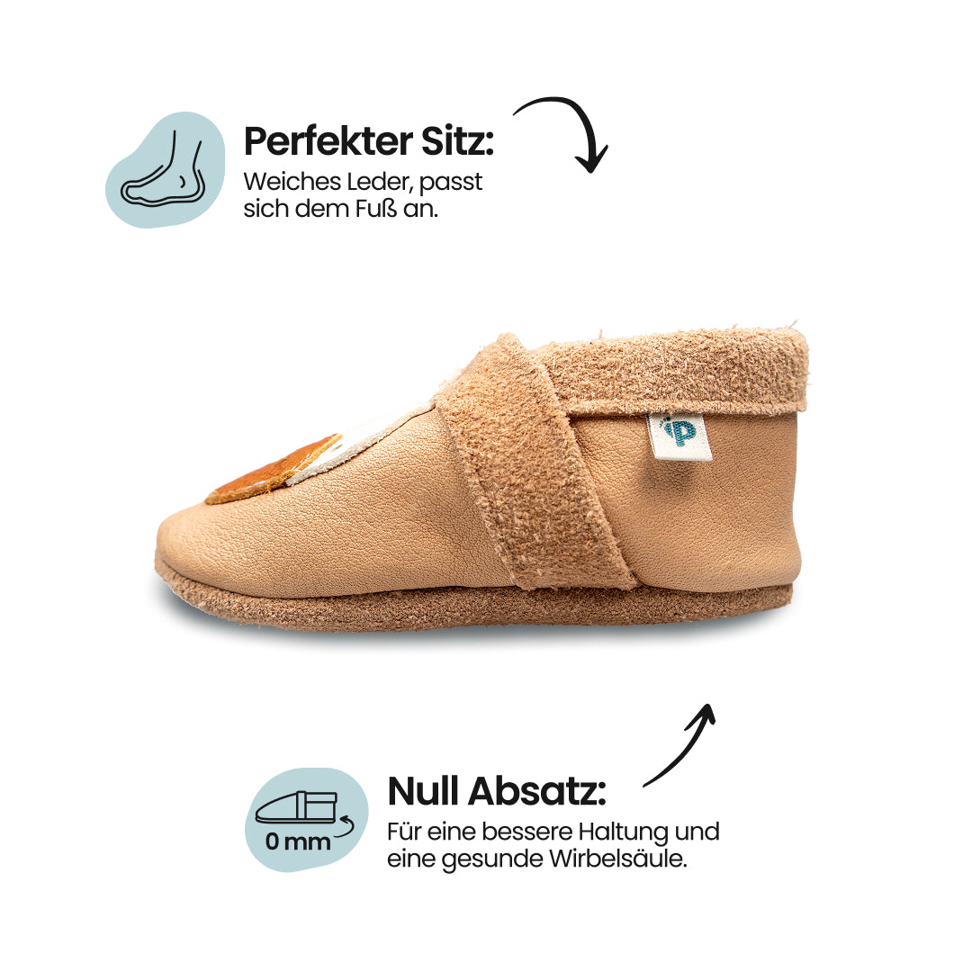 Pantolinos Gans Barfußschuhe Naturleder Kinder