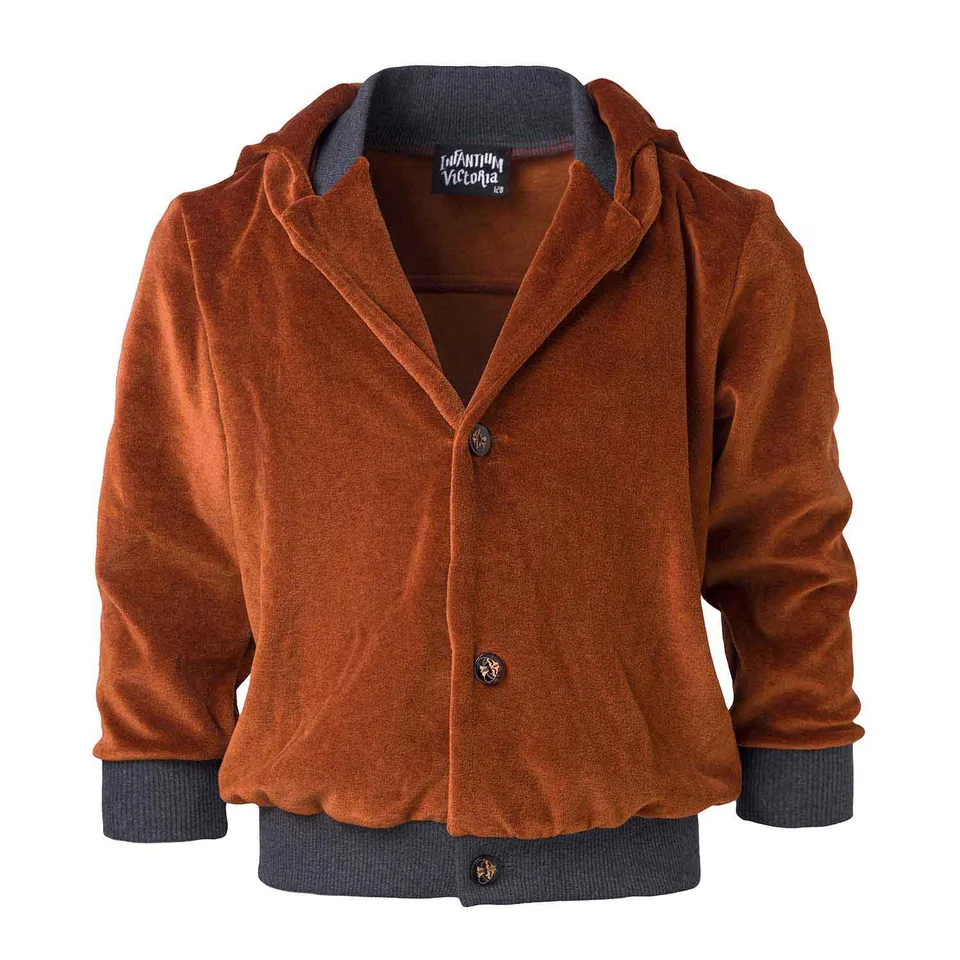 Infantium Victoria Hoodie Kupfer Gr 128 Samt Baumwolle