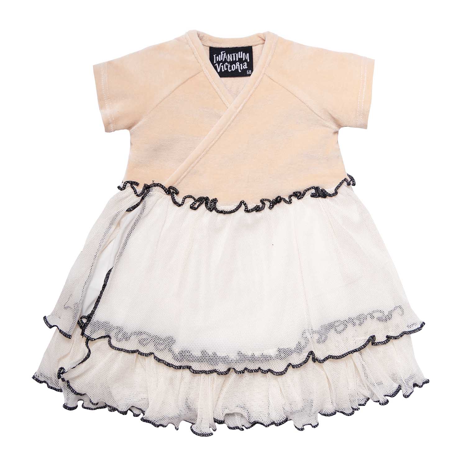 Infantium Victoria Tulle Babykleid Tüll Beige 68