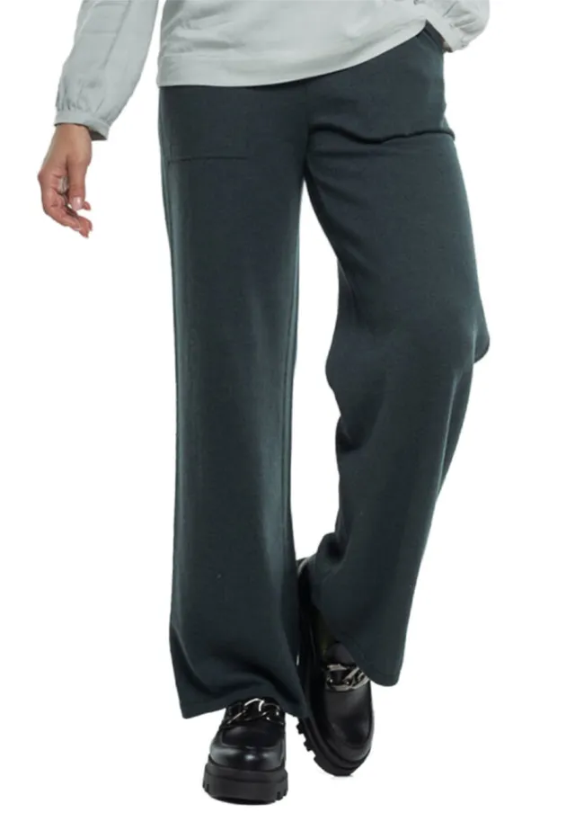 Marlowe Nature Cot-Wool Strickhose blackgreen Wolle