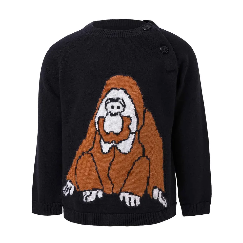 Infantium Victoria Strickpullover Orang-Utan schwarz 68-92
