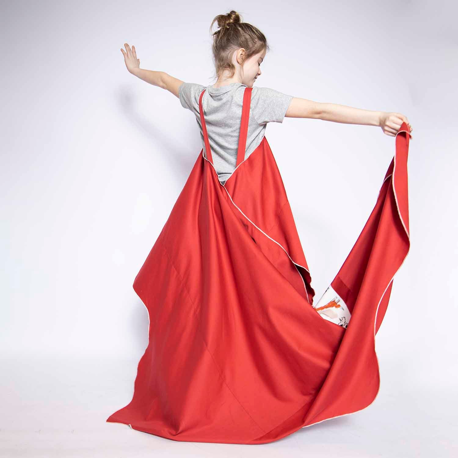 Infantium Victoria Red Zero-Waste Dress Kleid rot Baumwolle