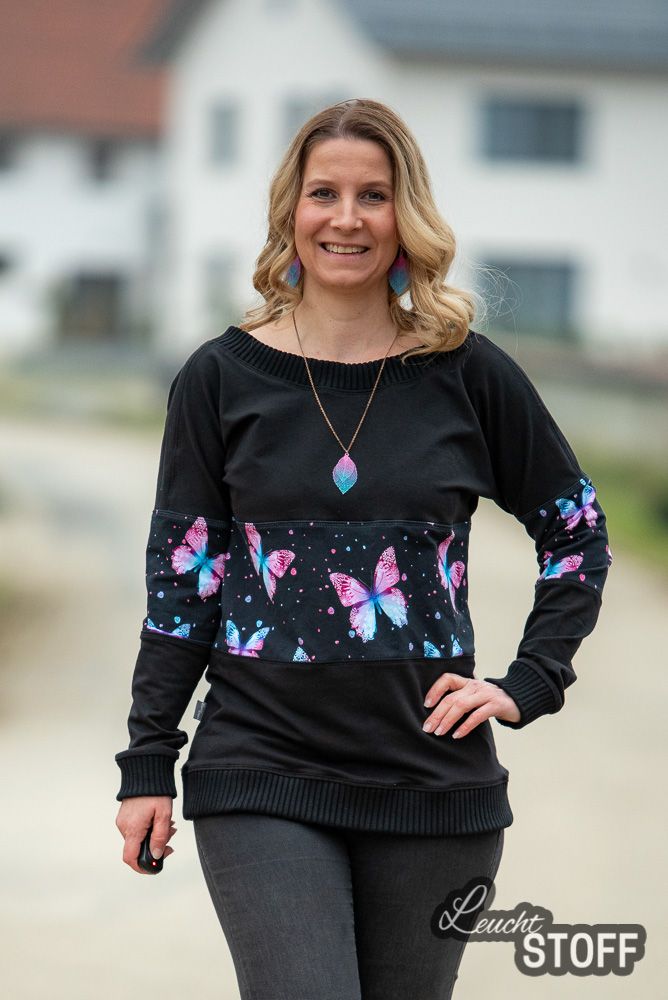 Schnittrebell Ebooks Pullover Jenna Schnittmuster Gr.32-50 Rücken-V