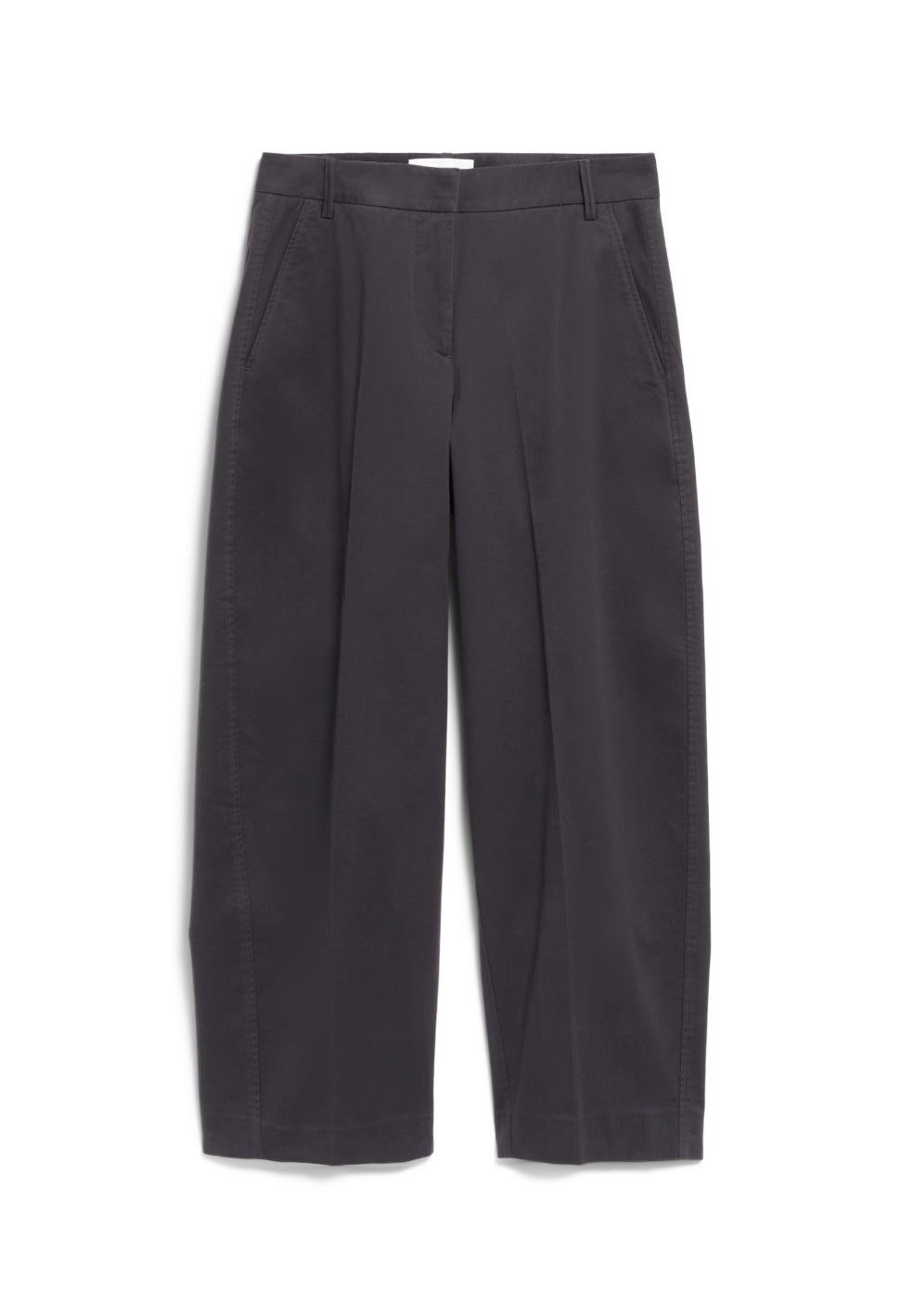 marlowe nature Barrel Leg Twill Pant Hose dark steel Bio-Baumwolle