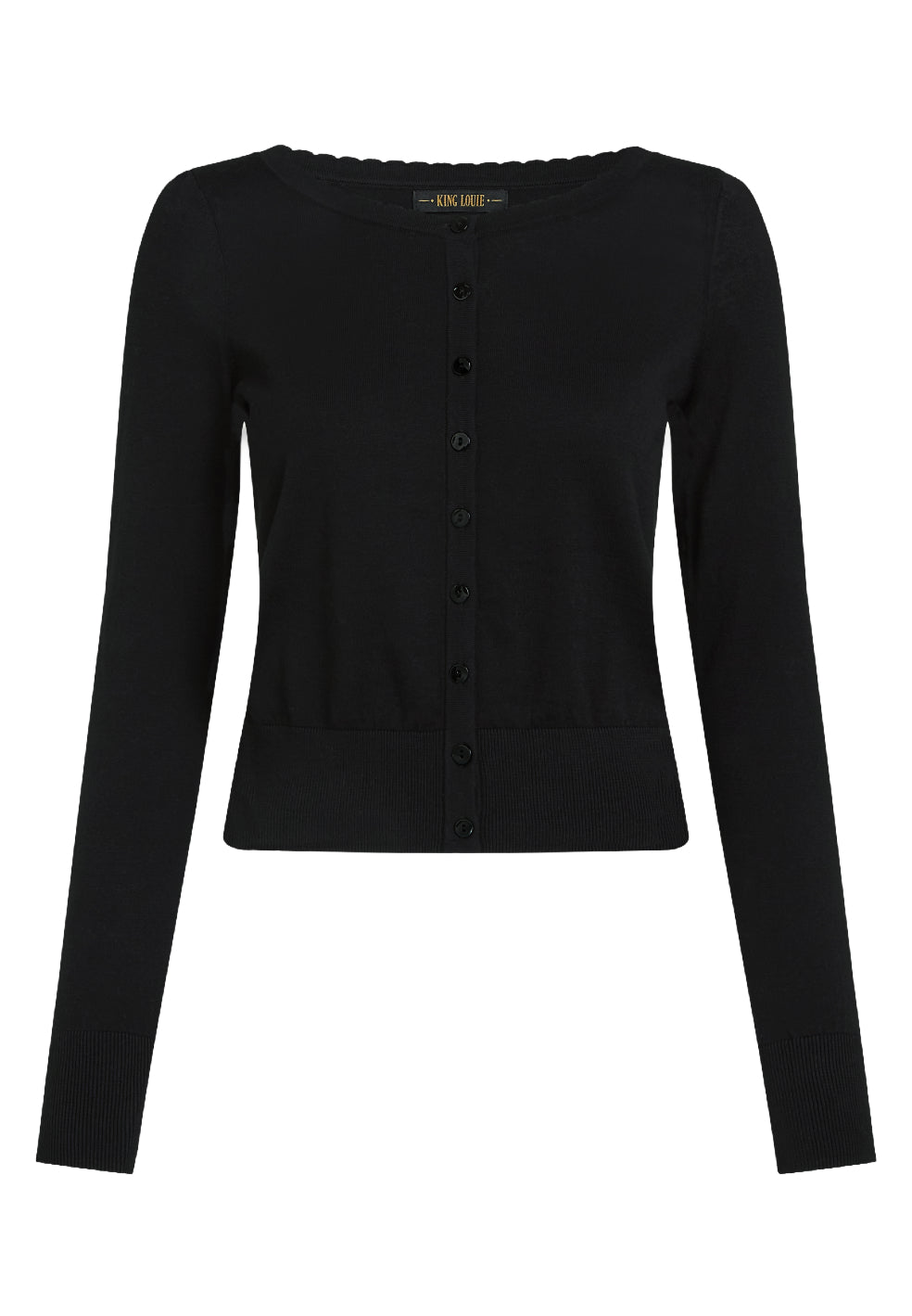 Marlowe Nature Ute Cardi Club Strickjacke Bio-Baumwolle schwarz