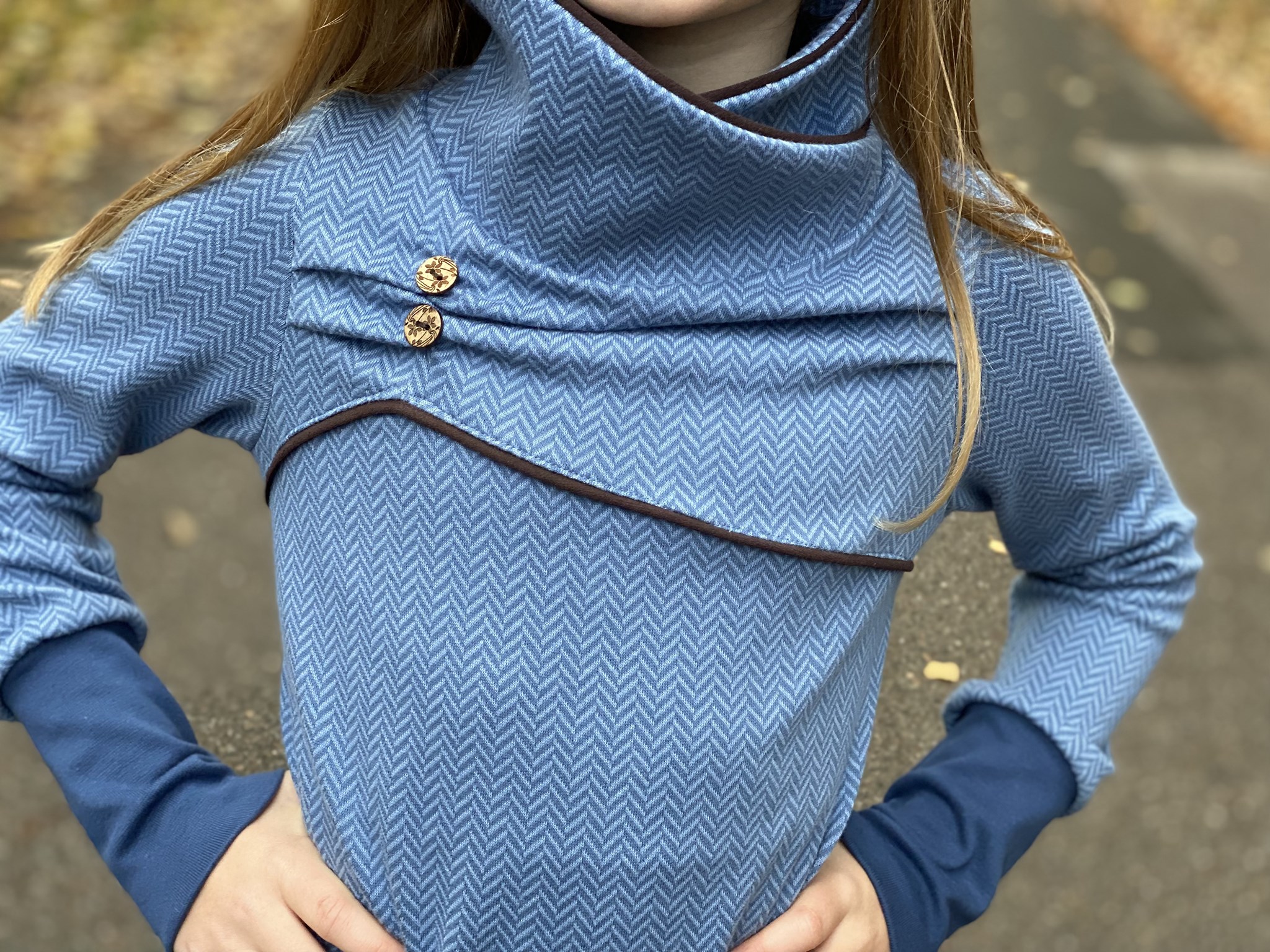 Schnittrebell Petite Elise Add On Hoodiekleid Gr.98-146 Nahttaschen