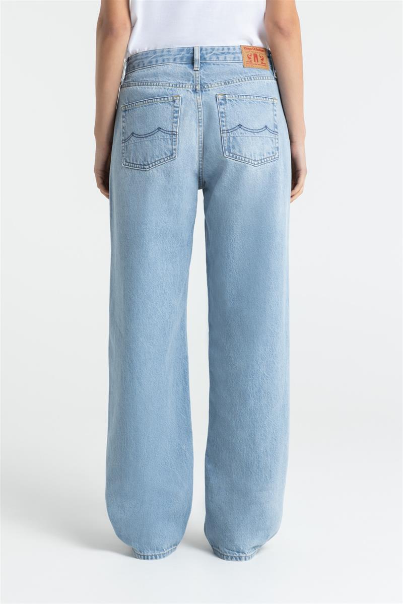 Kings of Indigo Joan Jeans blue reef Bio-Baumwolle weites Bein