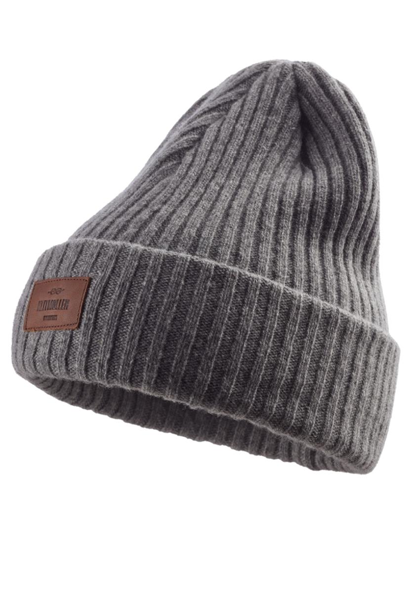 Klitmøller Heavy Rib Beanie Merinomütze black