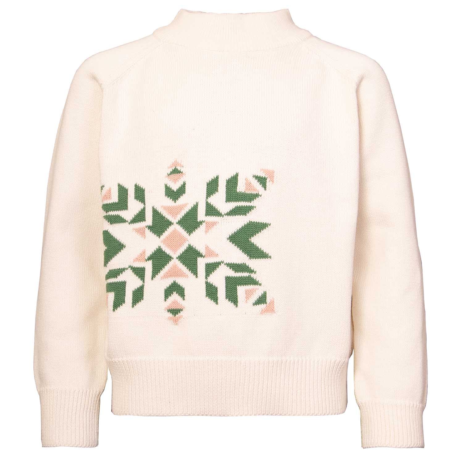 Infantium Victoria Snowflake Pullover weiß Bio-Baumwolle