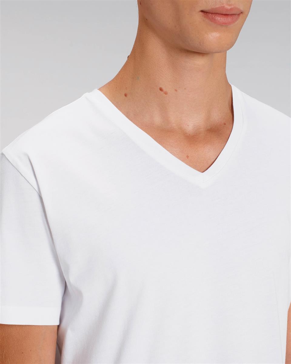 marlowe nature Presenter V Neck Shirt weiß Bio-Baumwolle