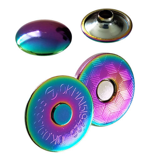 Kam Snaps Magnetknöpfe Nieten 14 mm Silber 15 Sets