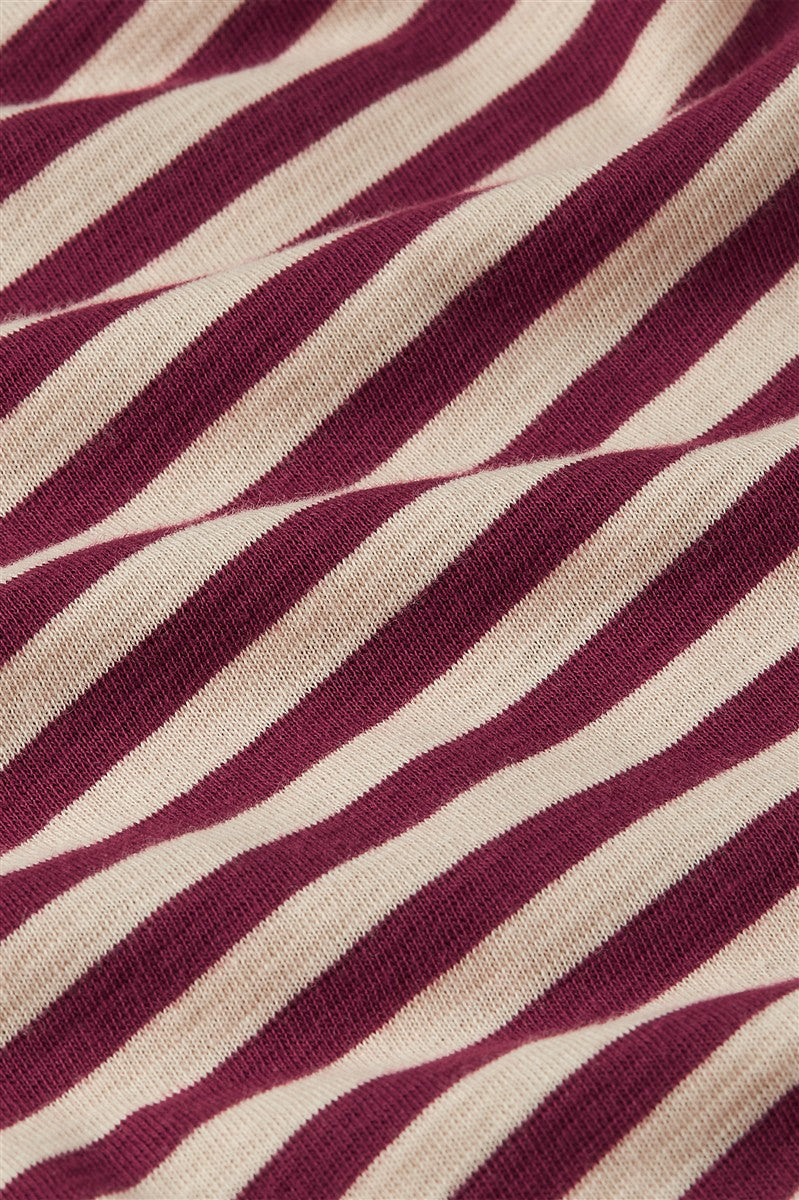 marlowe nature Dita Top Chopito Stripe Shirt cabernet red Bio