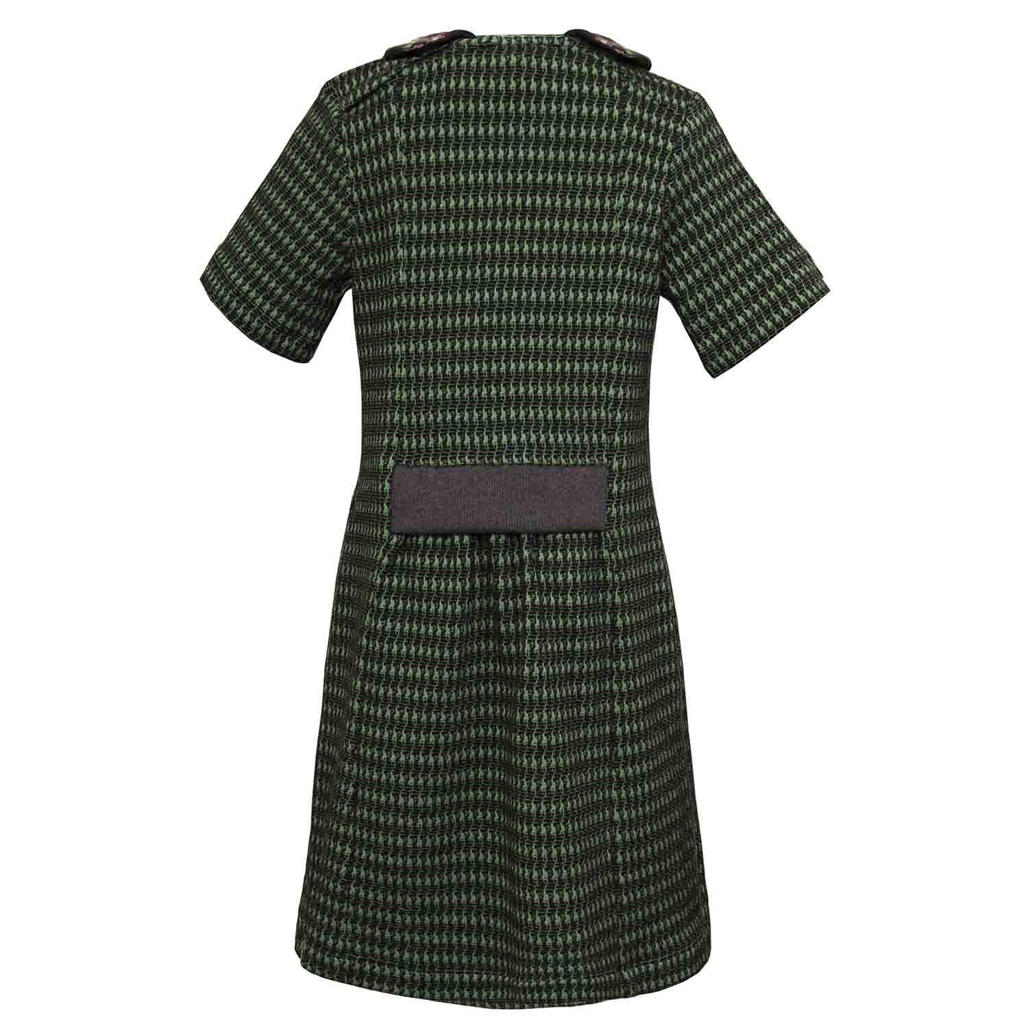 Infantium Victoria A-Linie Kleid Kinderkleid grün Hahnentritt