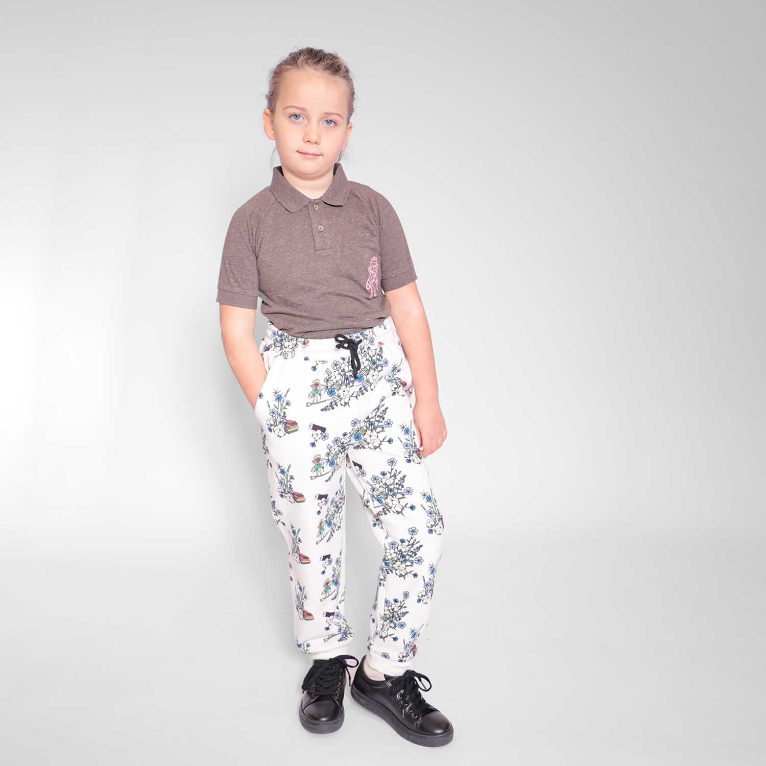 Infantium Victoria Sweatpants Weiß Floral Bio Gr.116