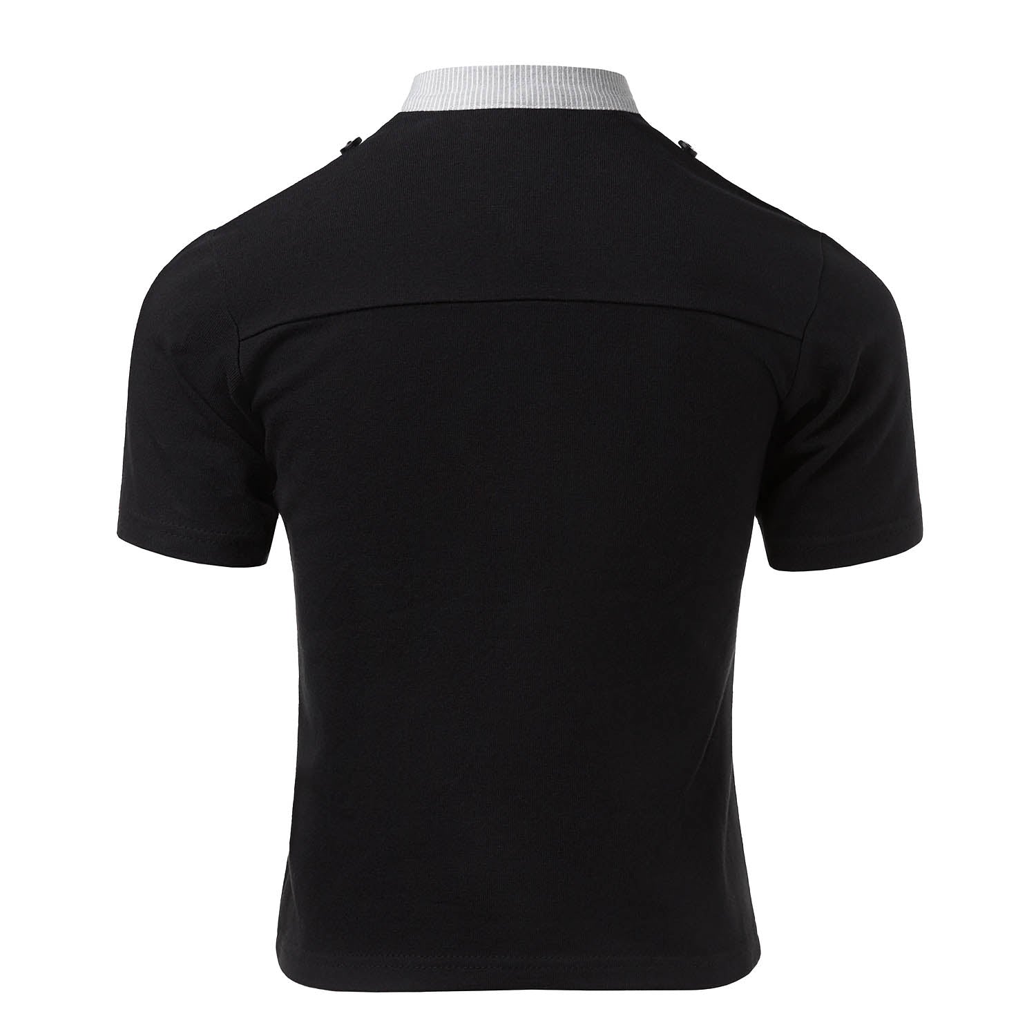 Infantium Victoria Plastron Shirt Kinder T-Shirt Schwarz Baumwolle