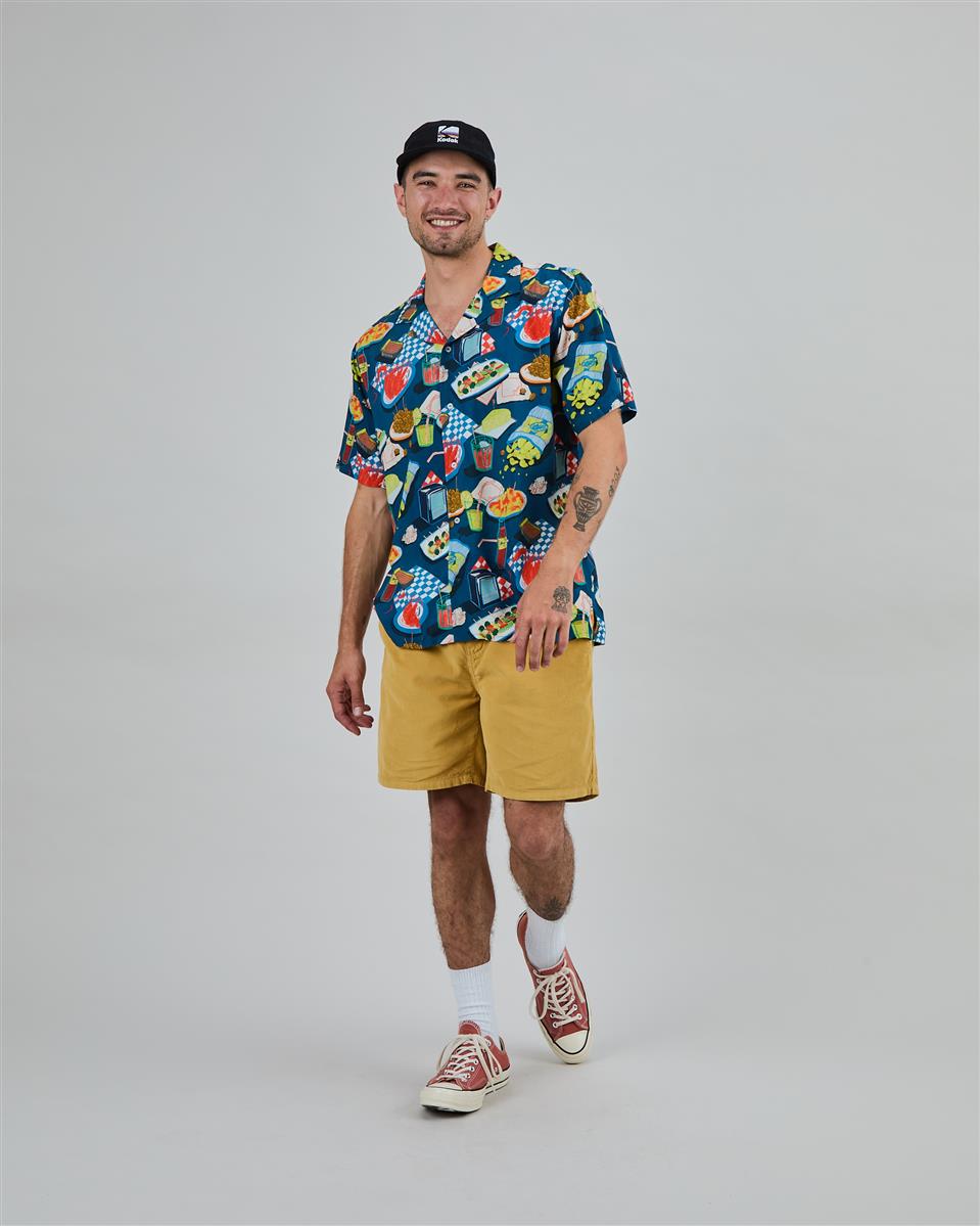 marlowe nature Chiringuito Aloha Shirt Blue Hemd blue Ecovero