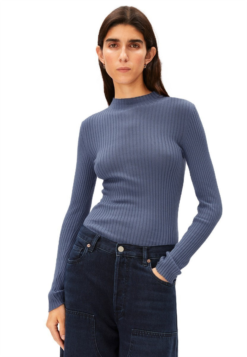 marlowe nature Alaani Rollkragenpullover Bio-Baumwolle rot