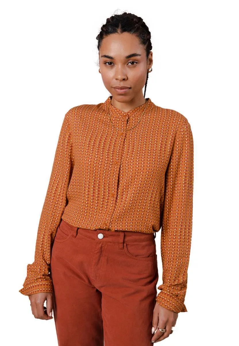 marlowe nature Eyes Mao Regular Bluse spices Ecovero