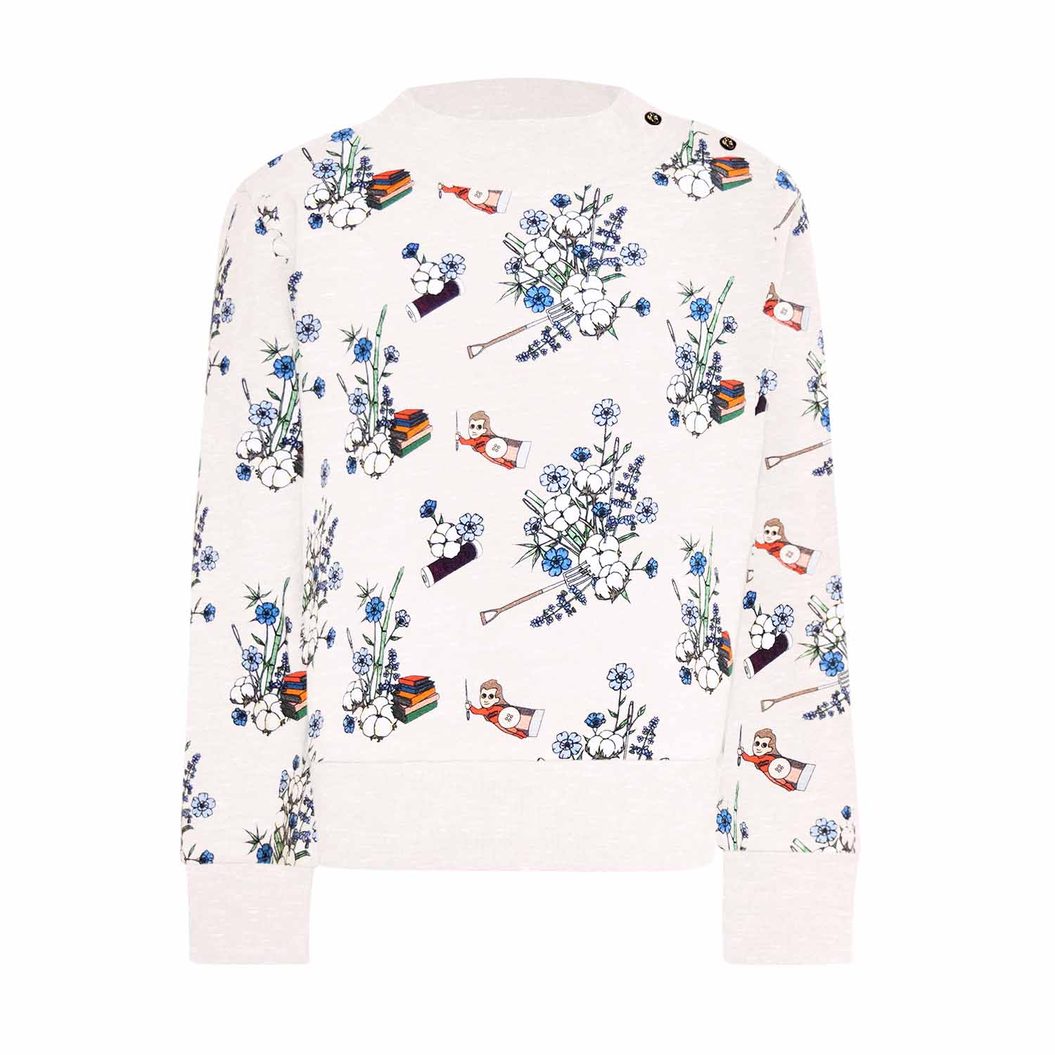 Infantium Victoria White Floral Sweatshirt weiß Bio-Baumwolle GOTS