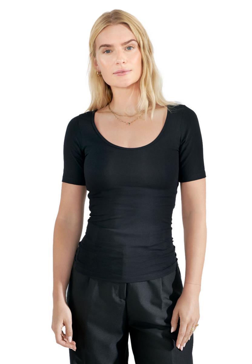 marlowe nature Scoop Neck T-Shirt Bio black Gr.L