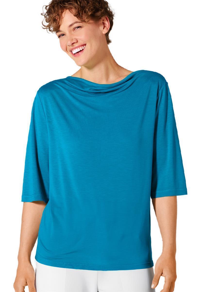 marlowe nature Wasserfallshirt azure Lyocell-Hanf
