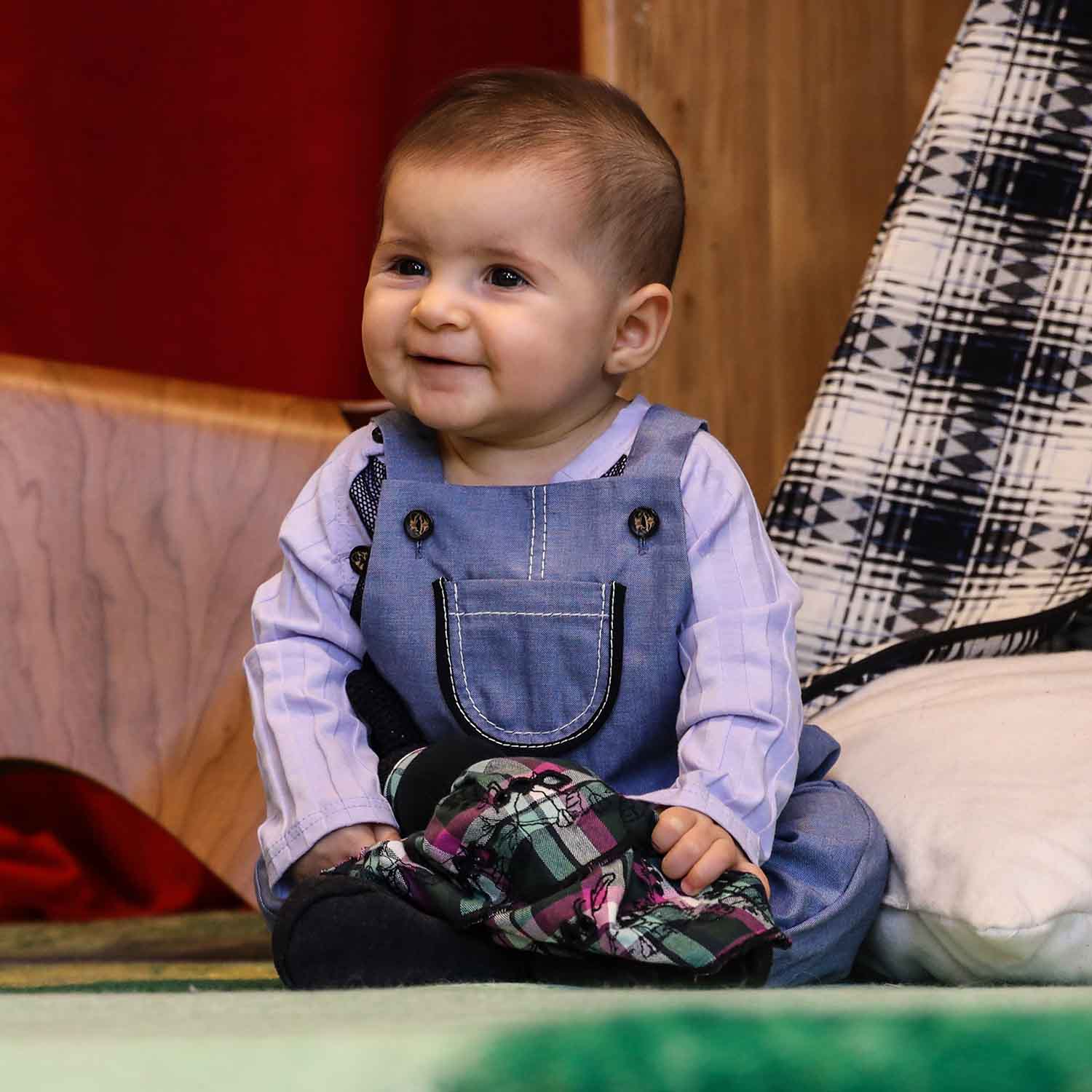 Infantium Victoria Baby Girls Denim Dress Jeanskleid Blau Baumwolle