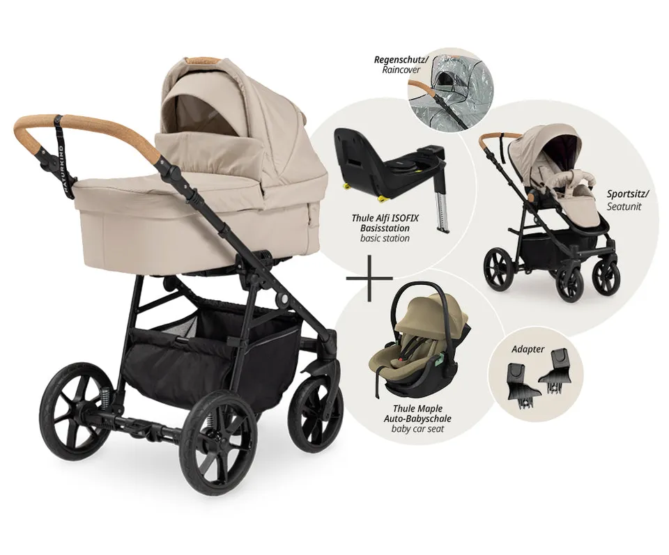 Naturkind Mads Set 4in1 Kinderwagen Creme
