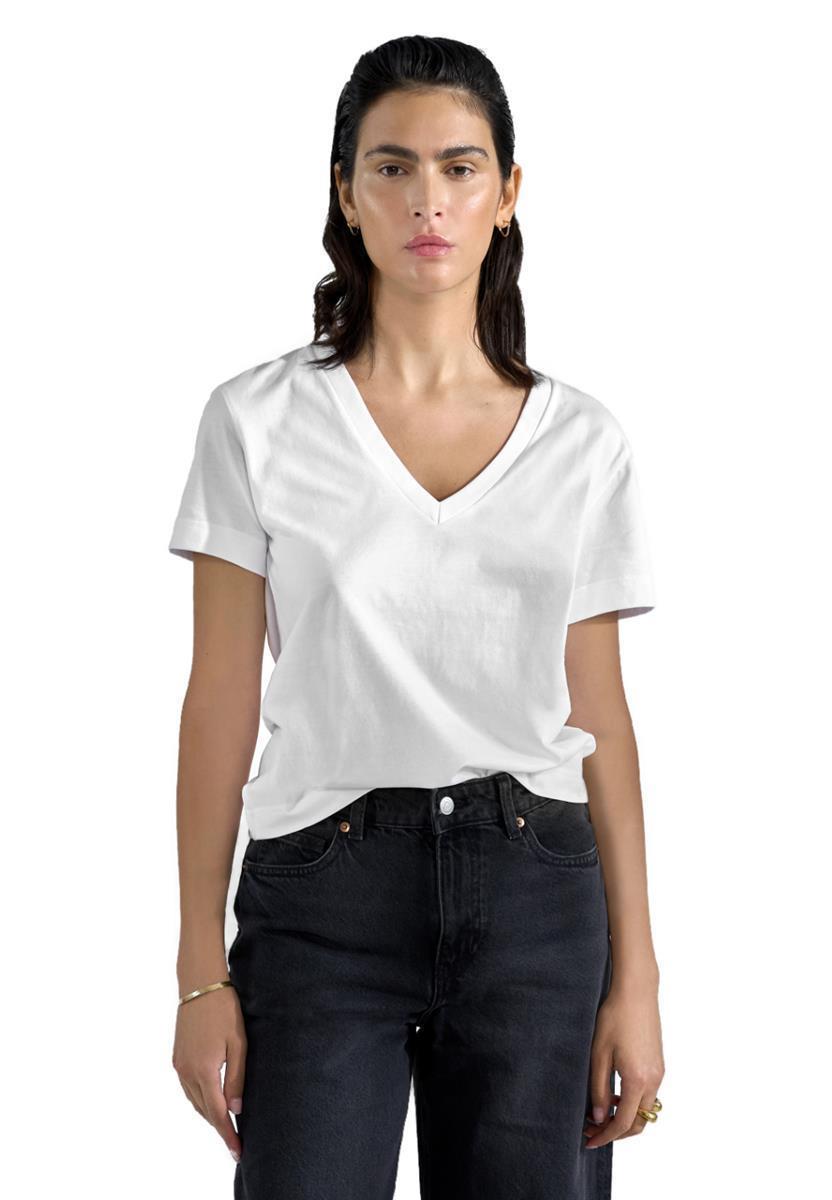 marlowe nature Shirts V-Neck regular T-Shirt black Bio-Baumwolle