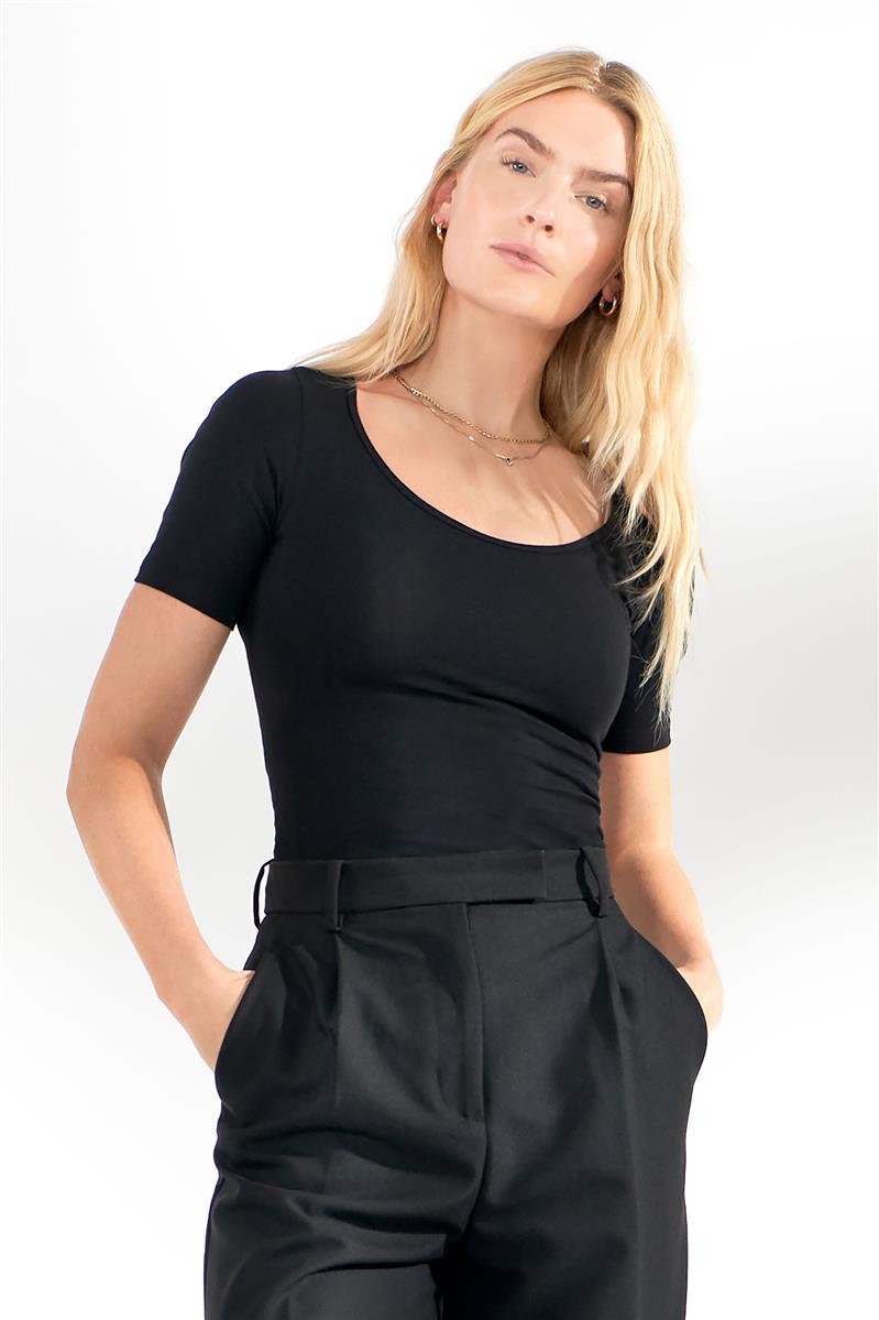 marlowe nature Scoop Neck T-Shirt Bio black Gr.L
