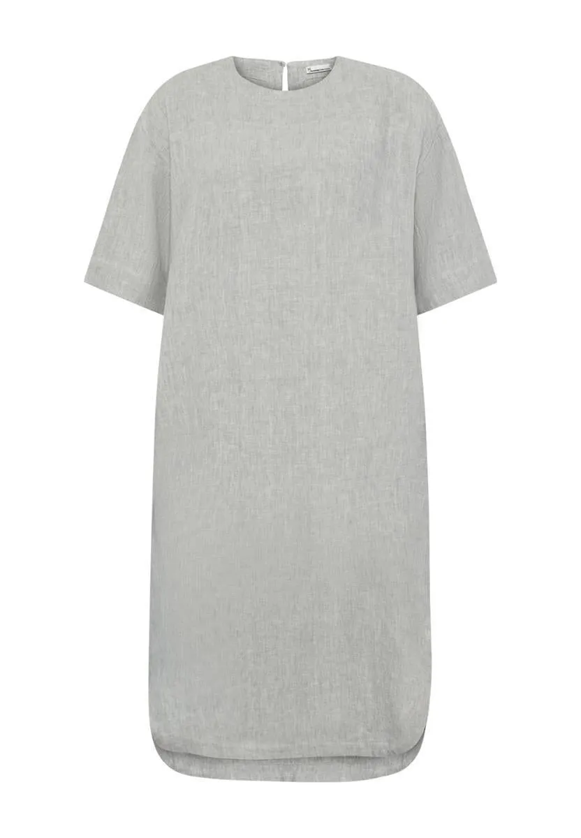 Marlowe Nature Kleider Organic Linen T-Shirt Dress Kleid grey