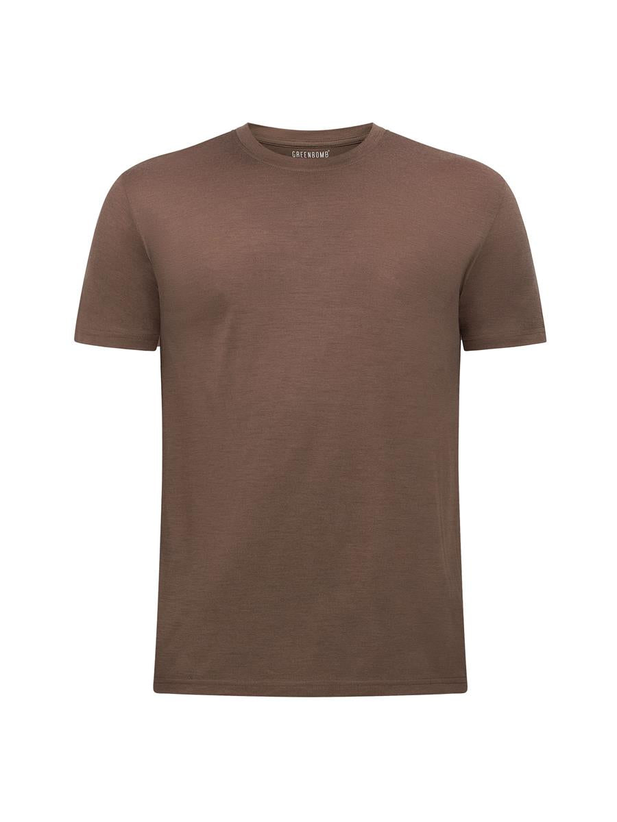 marlowe nature Basic Loom Shirt earth wood Merinowolle