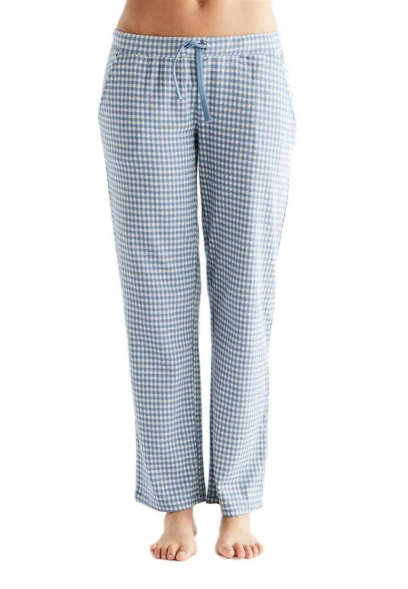Marlowe Nature Jacquardhose Schlafanzughose denimblau-natur