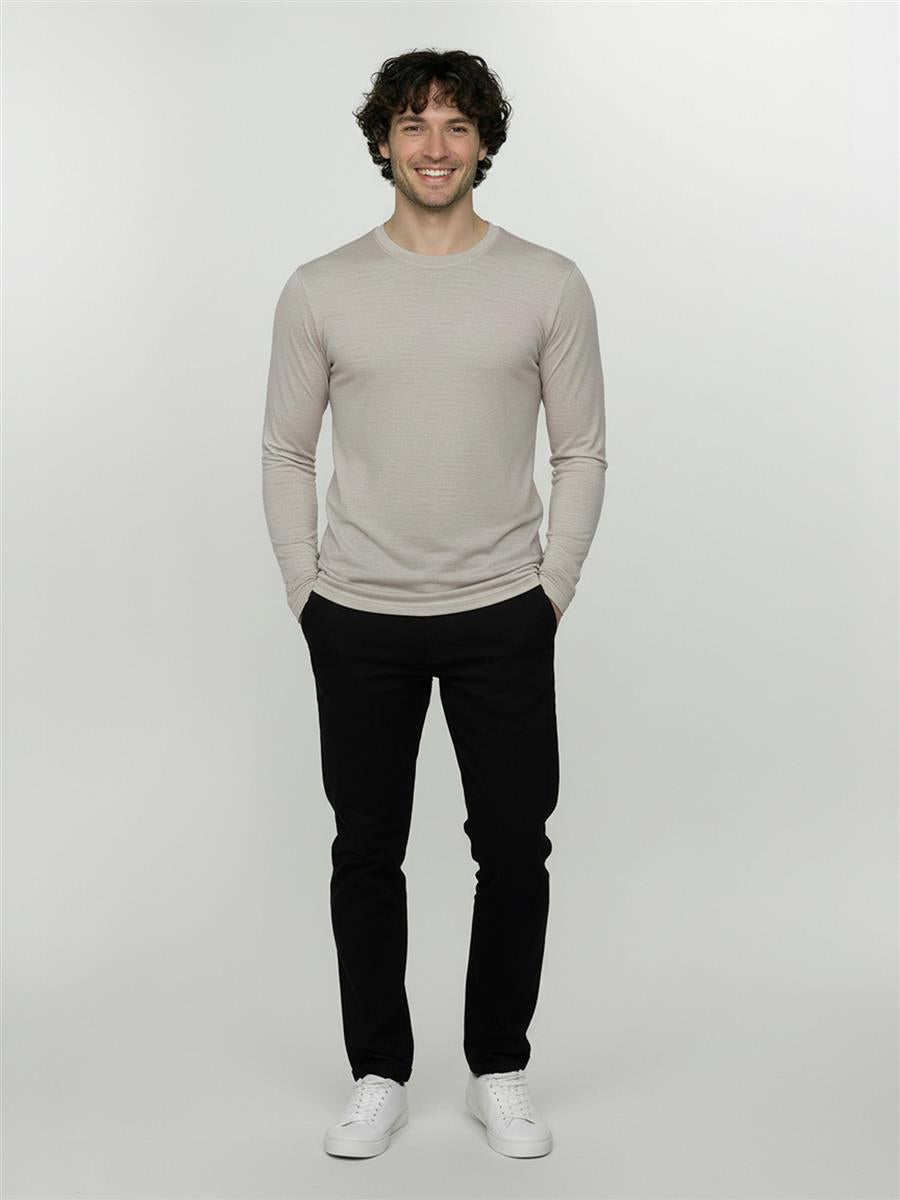 Greenbomb Basic Base Langarmshirt Sandstone Merino
