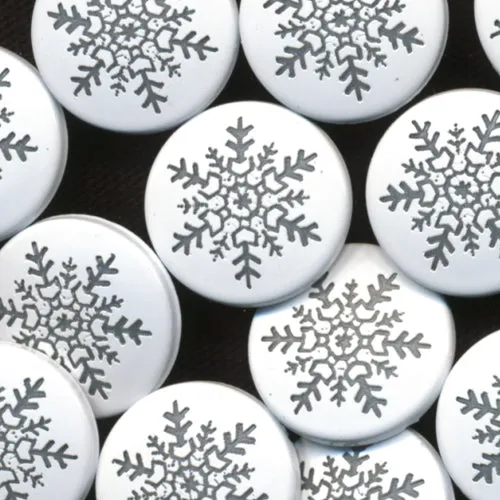 Kam Snaps Plastic Snaps Snowflake Druckknöpfe 25 Sets