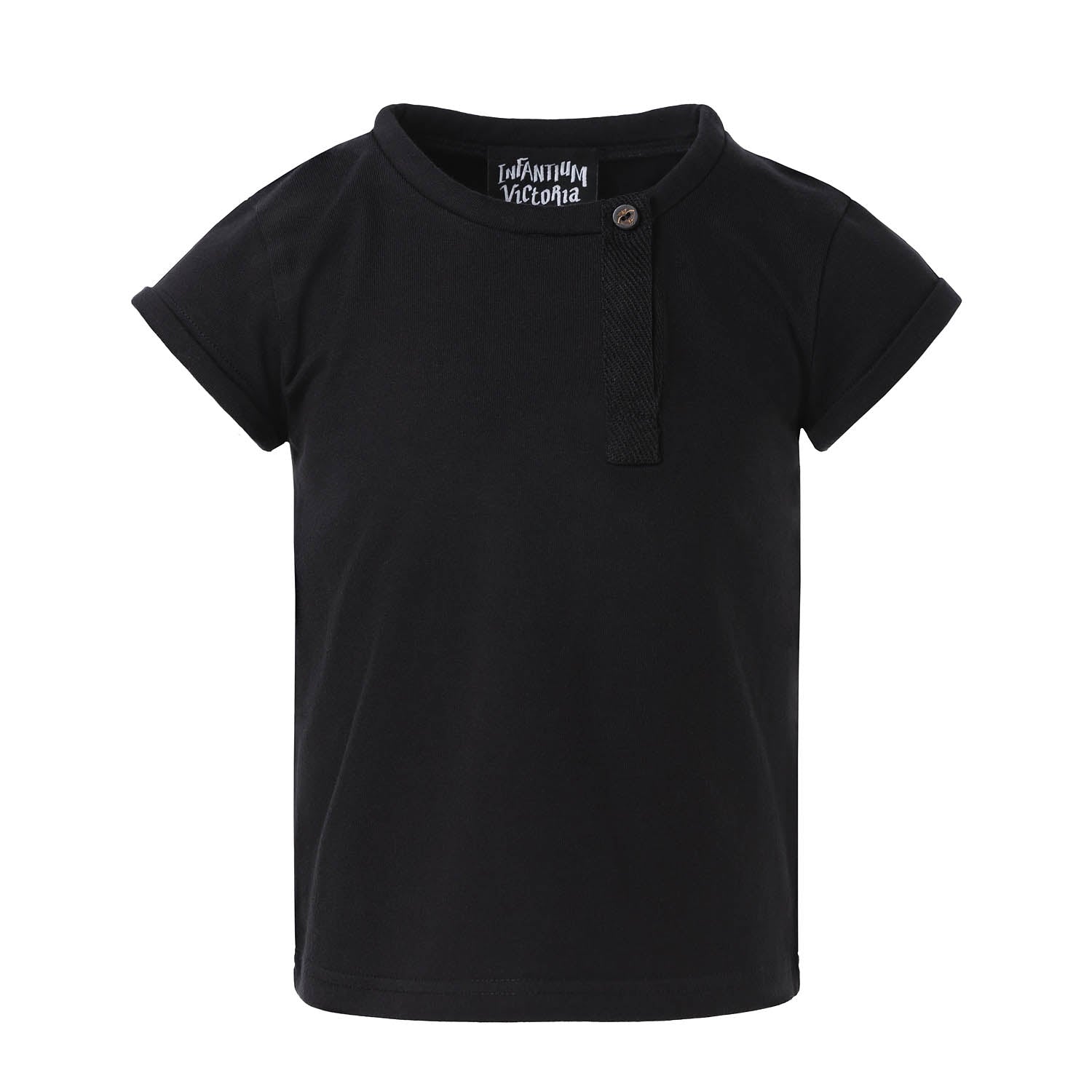 Infantium Victoria Black T-Shirt Rollkragen Kindershirt schwarz
