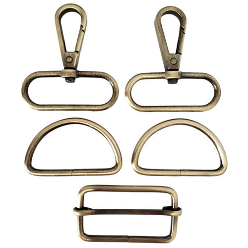 Kam Snaps Bag Hardware Gurtband Set 5-tlg 38mm Silber