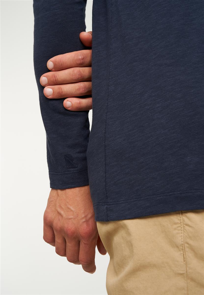 Marlowe Nature MACA Longsleeve Bio-Baumwolle dark navy