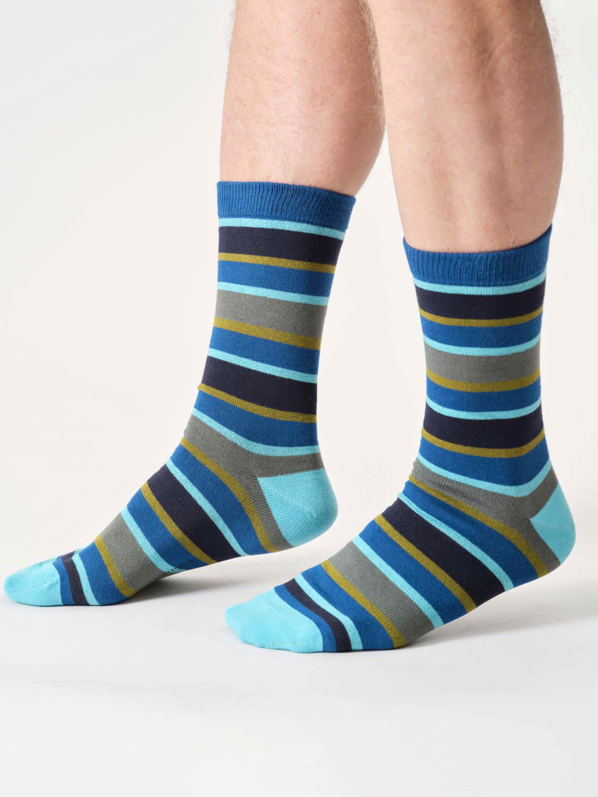 Thought Rugby Stripe Crew Socks Socken crimson red 41-47 Bio